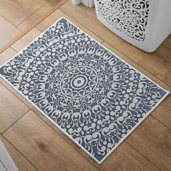 Absorbent Quick Dry Bath Mat, Non-Slip Super Strong Bath Mat, Suitable For Bathroom Shower Floor，Boho Pattern Bath Rugs