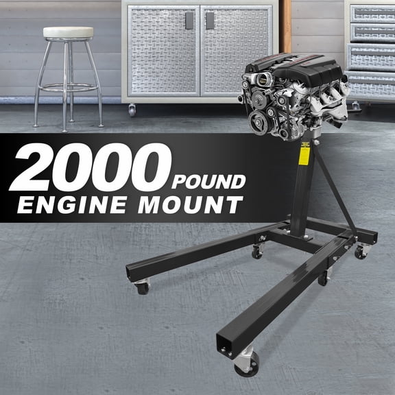 Vertlley Engine Stand 2000 lb.Heavy-Duty Steel Foldable Capacity 360-Degree Adjustable Mounting Black