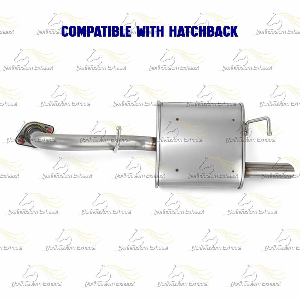 Northeastern Exhaust | Stainless Steel | Exhaust Muffler Tail Pipe Compatible for Toyota Yaris 2006-2015 1.5L - Includes Gasket, Hangers and  Bolt Kit - Direct Fit