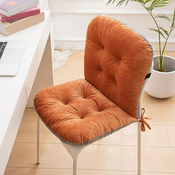 Cojín de asiento acolchado para oficina en casa | Silla, piso, cojín reclinable | Tela de flocado transpirable, diseño antideslizante, soporte de felpa | 38x45x42cm | Gris, Rojo, Naranja, Café, Verde