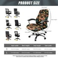 thumbnail image 7 of HELLHERO Boho Mandala Flower Print Desk Chair Cover, Highland Cattle Print Computer Chair Seat Covers Anti Scratch, Spandex Office Chairs Slipcover, Black, 7 of 7