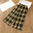 thumbnail image 4 of Kiijoy Girls Casual Plaid Pants Cotton Baggy Straight Pull On Palazzo Pants, Sizes 5-14, 4 of 5