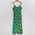 thumbnail image 5 of Neon Leopard Print Vibrant Pattern Sleeveless Dress Loose Women's Dress Dresses Luxury Evening Dresses, 5 of 9