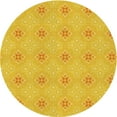thumbnail image 1 of Ahgly Company Machine Washable Indoor Round Transitional Yellow Area Rugs, 3' Round, 1 of 7