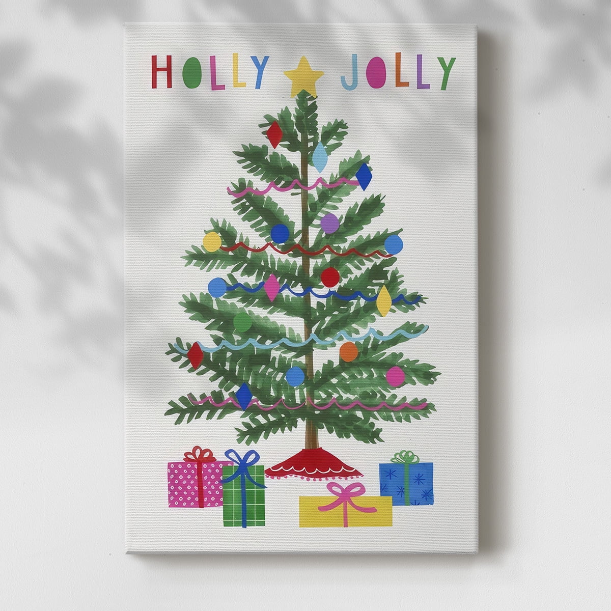 Colorful Christmas Collection B- Gallery Wrapped Canvas
