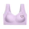 thumbnail image 6 of Seamless T-Shirt Bra New Women's Strapless Lace Underwear with Thin Side Collection and Daily Bra Underwire Sports Bras for Women Style B-51 Purple, 6 of 8