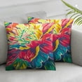 thumbnail image 3 of Pack of 2, Pillow Cover Pillow Covers Linen Flower Throw Pillow Covers Pillowcase Cushion Covers for Sofa Couch Living Room Navy Pink, 3 of 7