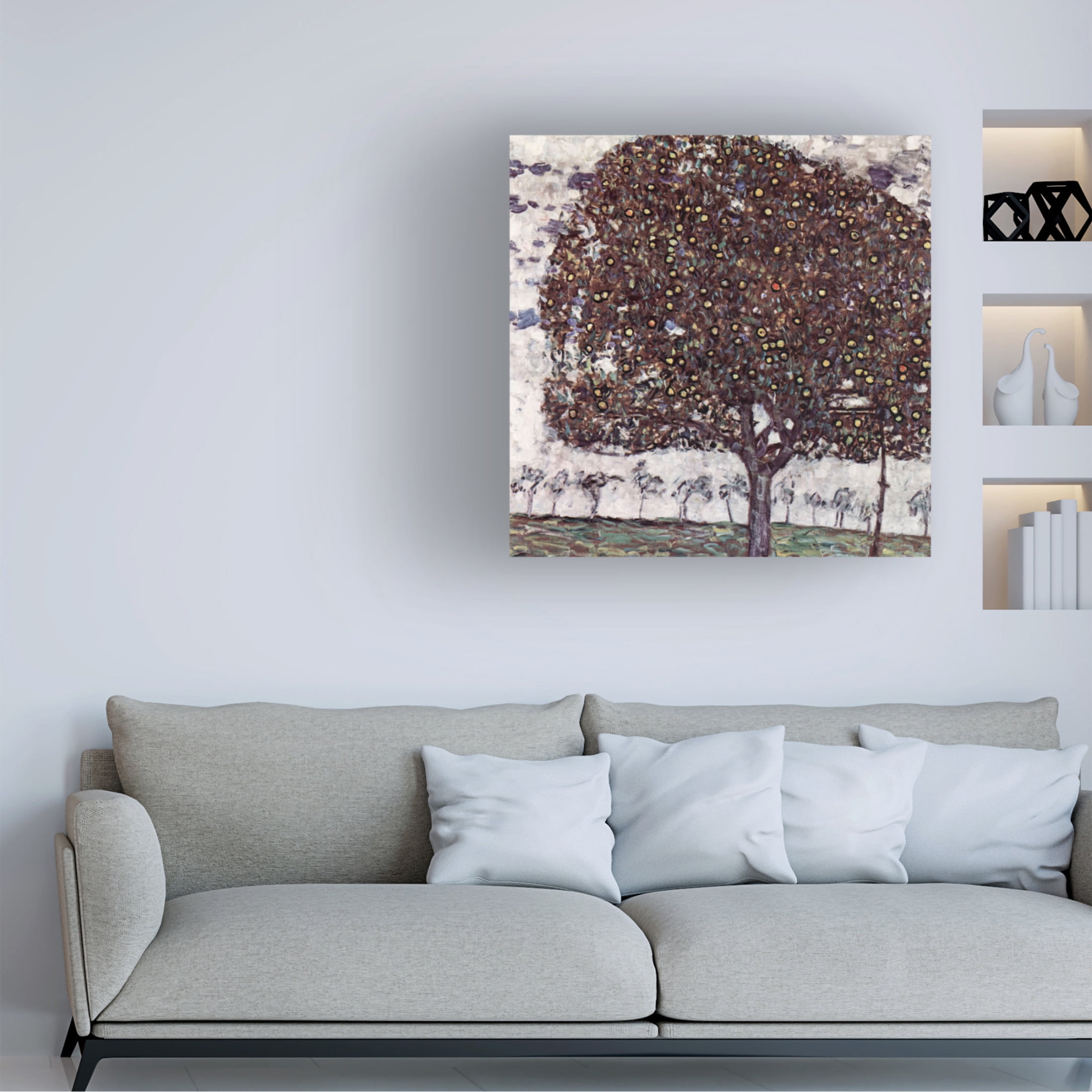 Canvas Wall Art - Pictufy 'Der Apfelbaum 1916' Wall Art for Living Room, Bedroom, or Office Décor by Trademark Fine Art - 18 x 18 Inches
