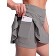 thumbnail image 5 of Weardear Short Skirts for Women with Pockets Mesh Ruffle Patchwork High Waisted Breathable Athletic Tennis Skirts, 5 of 6