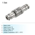 thumbnail image 3 of Uxcell Aviation Connector GX20 5 Pins 20mm Silver Male Female Wire Panel Docking Connector, 3 of 7