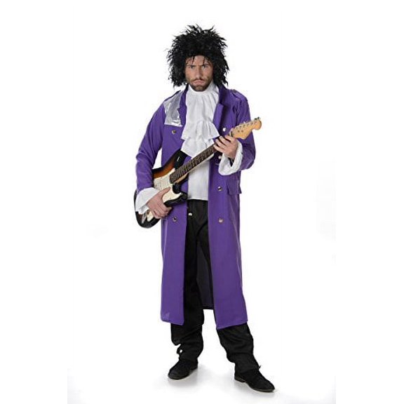 This Guy Costumes Men's Prince Pop Icon, Purple, Black/White, Large