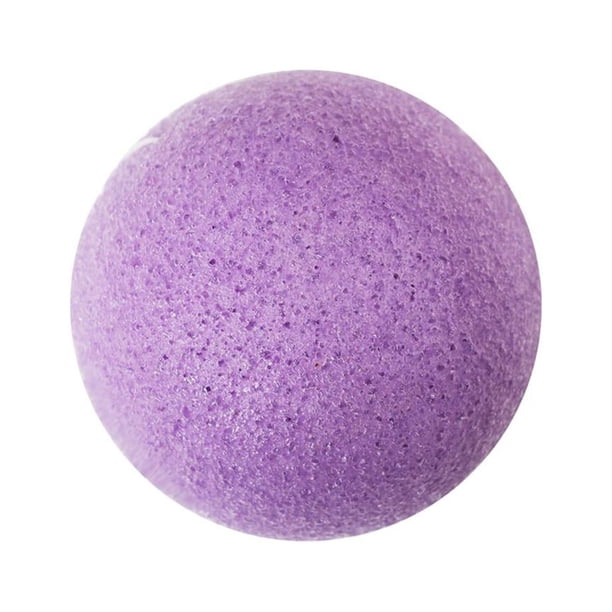 Esponja de Konjac para limpieza facial, exfoliante y seca, 7 colores Púrpura