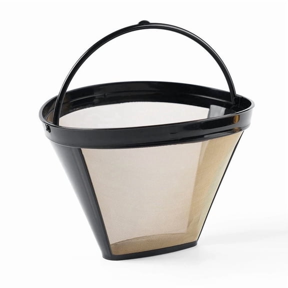 2Pcs Reusable Coffee Filter Basket, No.4 Cone Coffee Maker Filters, for Ninja and Cuisinart Coffee Maker Machines Brewers Filter Replacement