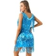 thumbnail image 3 of TiaoBug Women's Latin Dance Dress Sequin Salsa Ballroom Costume M-XXL, 3 of 6