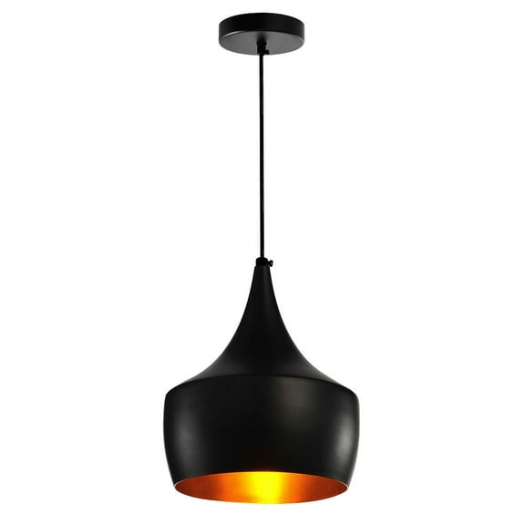 CWI Lighting Dynamic 1 Light Down Contemporary Metal Mini Pendant in Black