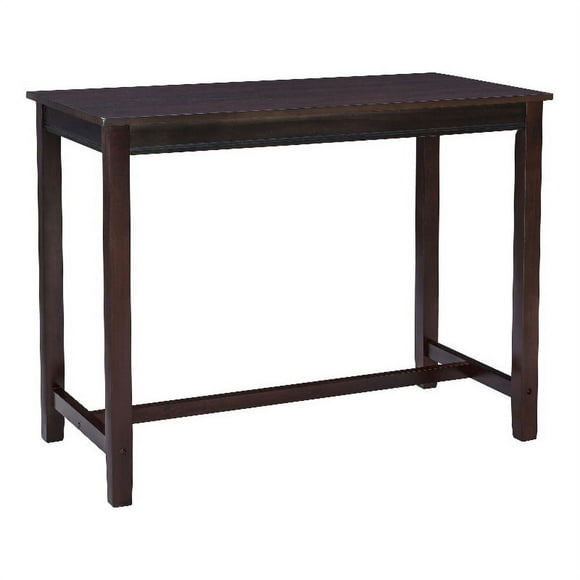Linon Claridge 36" Wood Counter Height Pub Table in Brown