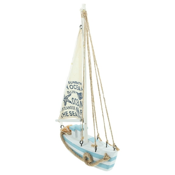 LED Nautical Sailboat LED Sailboat Rustic Beach Ocean Theme Tabletop Decor for Bathroom Living Room Party