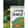 thumbnail image 2 of Printtoo White Living The Good Life Garden Summer CampingFlagCustom Personalized Camping Flags For Campers Double Sided CampsiteFlag, 2 of 4