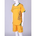thumbnail image 4 of Yanarno Girls Boys Basketball Jersey Short Sleeve Shirts with Shorts Set Football Uniform Performance Yellow 22, 4 of 7