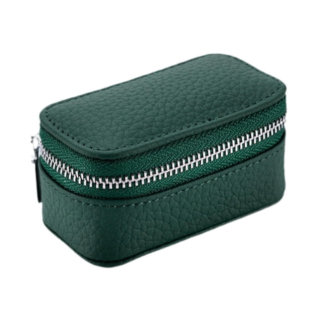 Caja organizadora de viaje de joyería portátil Caja de joyería de terciopelo suave Estuche de viaje para joyería Verde