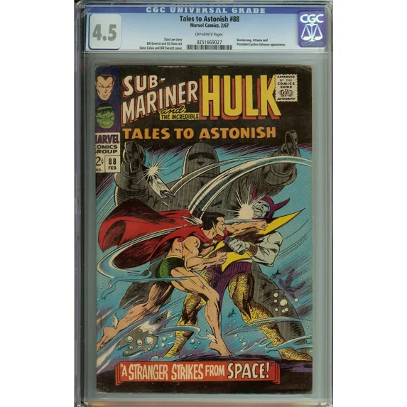 Tales to Astonish #88 – Hulk & Sub-Mariner (Namor) – CGC 4.5 – Silver Age Marvel