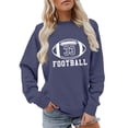 thumbnail image 5 of EaseDay Women's Graphic Knit Pullover Football Funny Crewneck Sweatshirt Long Sleeve Casual Game Day Shirt Soft Fall Fashion Top for Everyday Wear, 5 of 5
