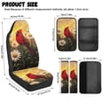 thumbnail image 6 of Xoenoiee Cardinal Daisy Print Car Accessories Set of 5, PU Leather Car Seats Cover Protector, Seatbelt Cover, Auto Armrest Cover Protector for Most Vehicle, SUV, Truck, 6 of 7