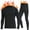 Black, variant on SIMIYA Thermal Underwear Set for Men Long Johns with Fleece Lined Base Layer for Workout Skiing Running Hiking Navy Blue