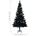 thumbnail image 4 of vidaXL Artificial Pre-lit Christmas Tree with Ball Set Black 150 cm PVC, 4 of 5