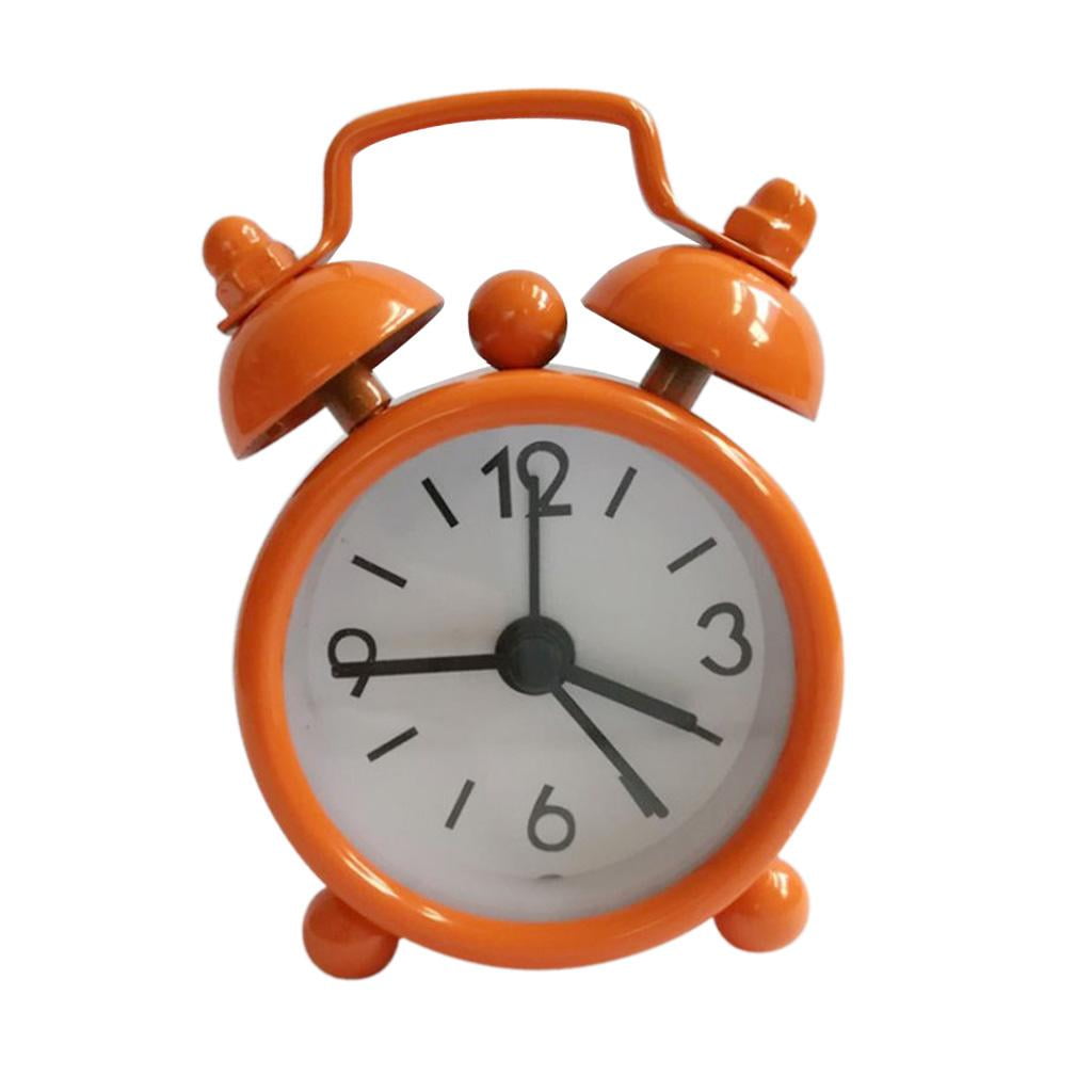 Mini retro alarm clock bell alarm clock analog travel alarm clock table