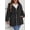 Black, variant on Women's Plus Size Long Faux Fur Coat Warm Thickened Zip-Up Hooded Shaggy Fluffy Winter Casual Outerwear