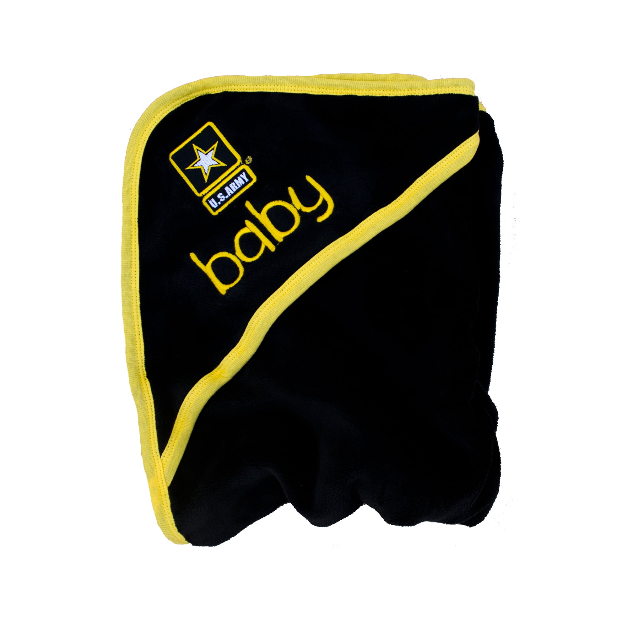 US Army Baby Soft Fleece Blanket with Embroidered Logo Black