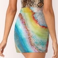 thumbnail image 6 of Agate Inspired Watercolor Abstract 01 Women's skirt Mini Skirts A Line Skirt With Hide Pocket Abstract Natural Stone Watercolor, 6 of 7
