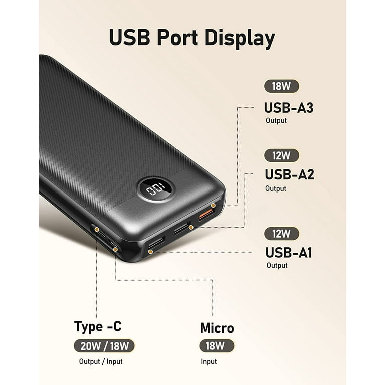 VEEKTOMX VT301 Portable Charger 30000mAh Power Bank for Big VEEKTOMX VT301 Portable Charger 30000mAh Power Bank for Big