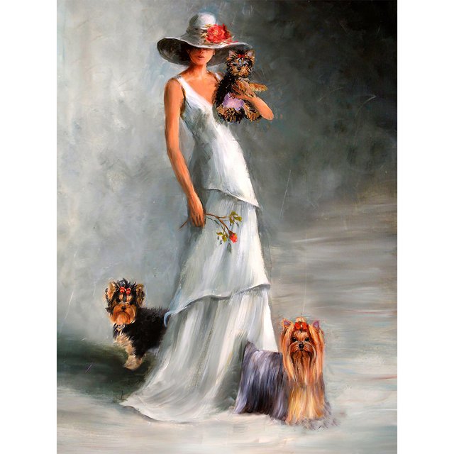 Pintura de diamantes (DB0517) Figuras al óleo DIY Kit de diamantes de imitación cuadrados 30x40cm FLhrweasw Nuevo