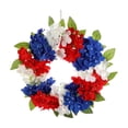thumbnail image 2 of Todaioua Couronne du 4 Juillet de 20 Pouces, Couronnes Patriotiques pour Porte d'Entrée, Couronnes de Fleurs d'Hortensia Rouges Blanches Bleues avec Marguerite pour le Memorial Day, Couronne de la Fête de l'Indépendance pour Décoration de Porte d'Entrée Mur Fenêtre, 2 of 9