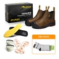 thumbnail image 2 of Mens Work Boots Composite Toe Chelsea Safety Boots Slip On Cow Leather Waterproof Lightweight Working Boots, 2 of 6