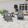thumbnail image 3 of SOINMTY Folding Adirondack Ottoman, HDPE All Weather Adirondack Chair Footrest, Plastic Footstool for Adirondack Chairs, Wide Use, 3 of 7