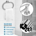 thumbnail image 3 of Hand Towel Ring, Brushed Nickel SUS304 Stainless Steel Bathroom Hand Towel Holder Wall Mount Heavy Bathroom Towel Holder., 3 of 4