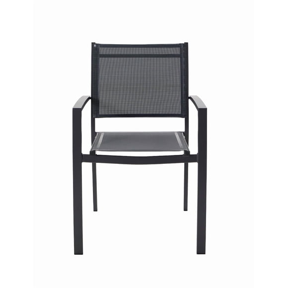 Naterial Silla de Jardín Apilable de Aluminio y Textileno con Brazos para Exterior , Modelo Lyra Beta