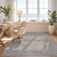 thumbnail image 3 of Design&I 8'x10' Washable Area Rug Extra Large Skid-Resistant Low Profile Purple Boho Vintage Trellis Distressed Motifs Abstract Scroll for Living Room, Family, 3 of 7