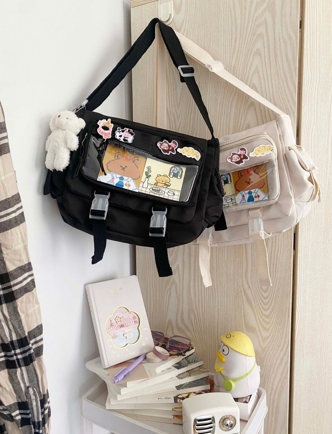 Ita Bag Japanese Messenger Bags Kawaii body Bag Anime Purse With Cute Pins Y2k For Women Men