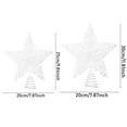 thumbnail image 3 of ZMKIAG Christmas Tree Topper Hollowed-Out Star Accessory, Sparkling Five-Pointed Star Decoration Classic Models with White Base for a Shimmering Finishing Touch to Your Tree, 3 of 8
