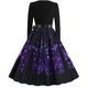 thumbnail image 3 of Vestidos de otoño para mujer Disfraz de Halloween con estampado de murciélago de calabaza 2XL, 3 of 4