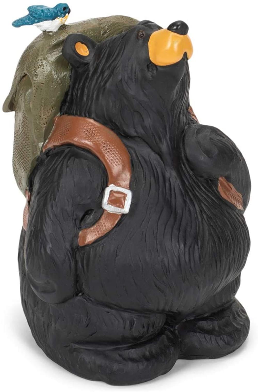 DEMDACO Uncorked Black Bear 5 x 6 Hand-cast Resin Figurine Sculpture 