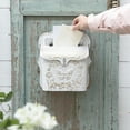 thumbnail image 7 of Mailbox Wall Mount Mailboxes for Outside Vintage Mail Boxes for House Outside Metal Drop Box Antique Style Nostalgic Charm Home Decorative, Butterfly Pattern, White, 7 of 7