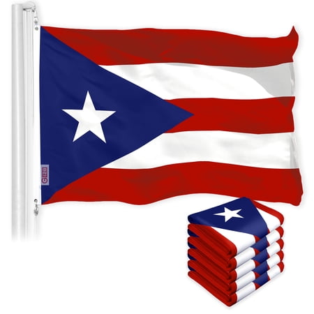 Puerto Rico PR Flag 3x5FT 5-Pack 150D Printed Polyester By G128