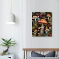 thumbnail image 4 of Sheronv Mushrooms Flowers Maximalism Fine Art Aesthetic Canvas Wall Art Print Poster for Living Room Bedroom Office Decor 12x16 in, 4 of 5