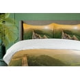 thumbnail image 4 of Ambesonne Landscape Duvet Cover Sets, Landscape, 2-Queen, Green Earth Yellow, 4 of 7