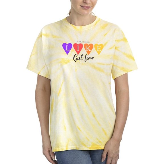 Like Girls Time Candy Hearts Tie Dye Cyclone Women -Image by Shutterstock, Female Medium